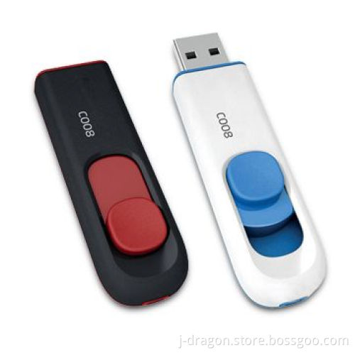 Plastic USB Flash Drives with 1 to 32GB Storage and Supports Color Logo Imprinting